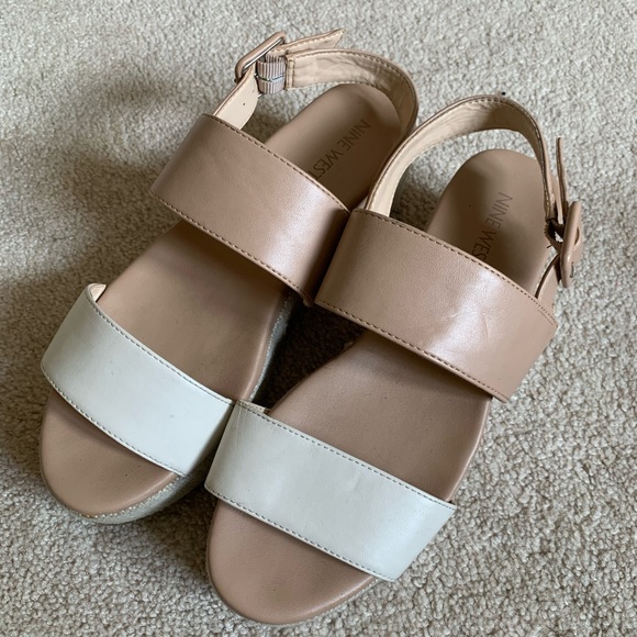SOLD Nine West Leather Espadrille Sandals - Picture 1 of 3